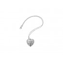 Heart Angel Wings Necklace (Silver)(10/pack)